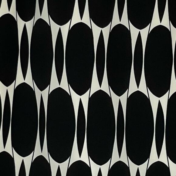 Silk Land 100% Silk With Black Cream Office Career Date Skirt NWOT Size 12 - Picture 6 of 10